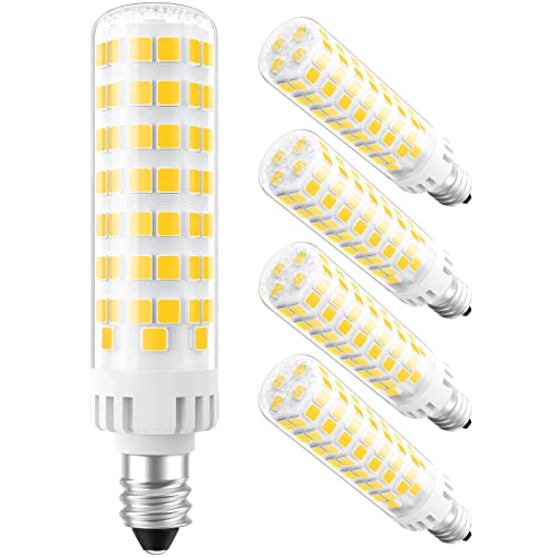 DUMILOO E11 Led Bulb Dimmable JDE11 120V 100W Halogen Equivalent T3 T4 Mini Candelabra Base 3000K Warm White 10W 1000lm JD E11 Bulb for Ceiling Fans Chandeliers Cabinet Lighting Pack of 4