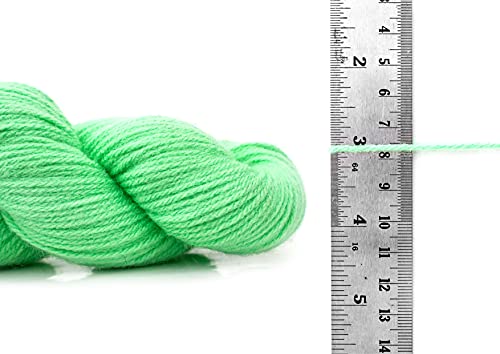 Image of Wool Pastel Color Acrylic Hand Knitting Yarn (Light Fern Green) (Hanks-300Gms)