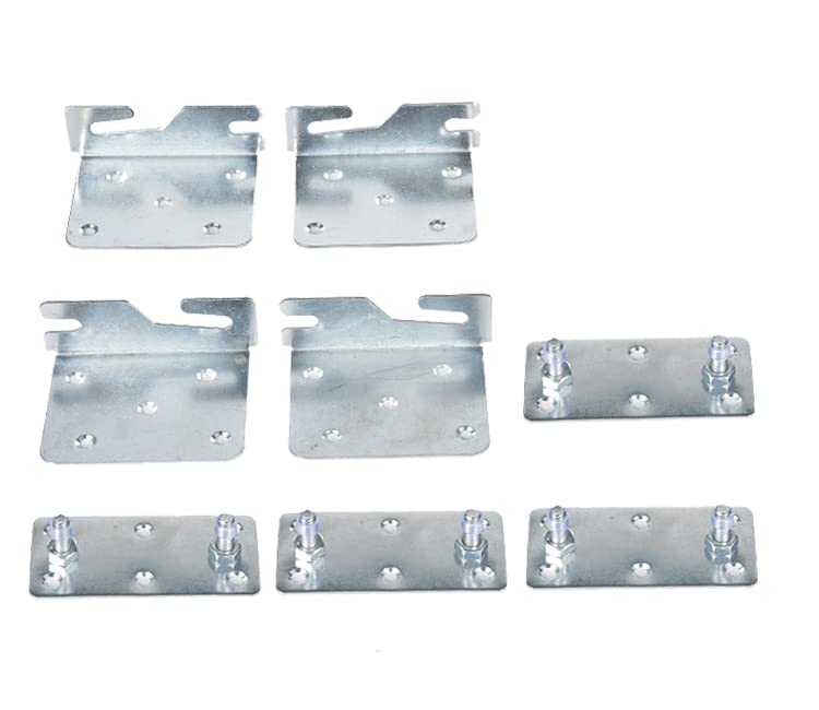 Just Accessories® Heavy Duty Bed Brackets Fittings Connectors Centre Support Cubes Hook Hinge Set (8 Piece Set)
