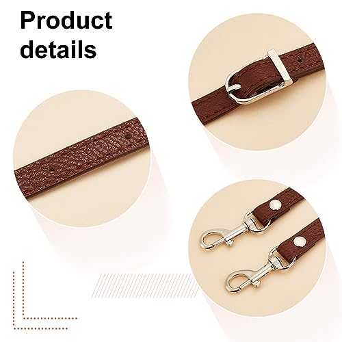 Image of PH PandaHall 5 Colors Adjustable Leather Bag Straps, 43~50 Inch Cross Body Strap for Purse Replacement Purse Strap Handle Handbag Straps with Platinum Buckles for Shoulder Bags Crochet Bags