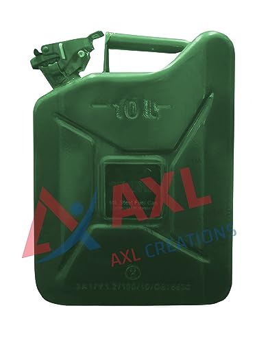 Image of AXL's Trunk UN certified Fuel Steel Jerry Can for Petrol /diesel /kerosene Storage (10 Litres)