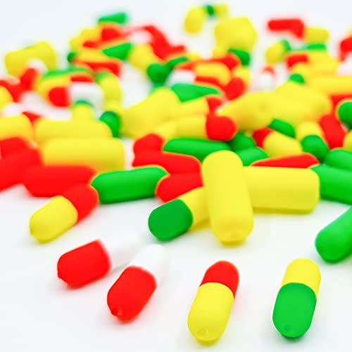 120 Pieces Foam Floats Pompano Fishing Rigs Snell Floats Pompano Rigs Fishing Rig Making Kit for Trout Catfish Walleye (Mixed-1)