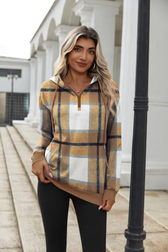 Image of Zeagoo Hoodies for Women Half Zip Up Oversized Sweatshirt Fall Clothes 2026