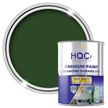 HQC Anti Damp, Anti Mould and Condensation -Racing Green Matt Finish - 1 Litre - Prevent & Control Damp On Internal Walls & Ceilings - Easy To Apply