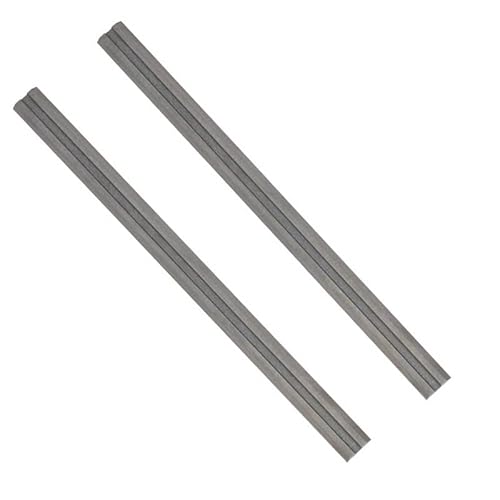 qinggw 2 pièces 3-1/4 Pouces 82mm TCT Lames de Rabot Couteau Portable Main Bois Rasoir pour DW680K D26677K Bosch PL1632 Wen 6530 Cover