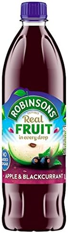 Robinsons Apple & Blackcurrant No Sugar Added 1L (Pack of 2)