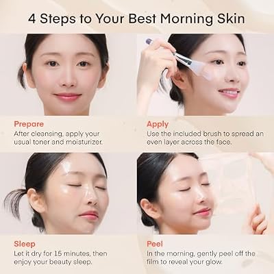 TEREZ & HONOR PDRN Overnight Wrapping Peel Off Facial Mask: Hydration & Skin Support, Salmon PDRN & Hyaluronic Acid Complex, Dermatologist Tested, Korean Skin Care 3.4 FL OZ / 100mL 2Pcs