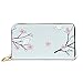 Produktbild JHGFG Mode Handtasche Reißverschluss Brieftasche Sakura Spring Cherry Telefon Clutch Geldbörse Abendkupplung Blocking Leder Brieftasche Multi Card Organizer