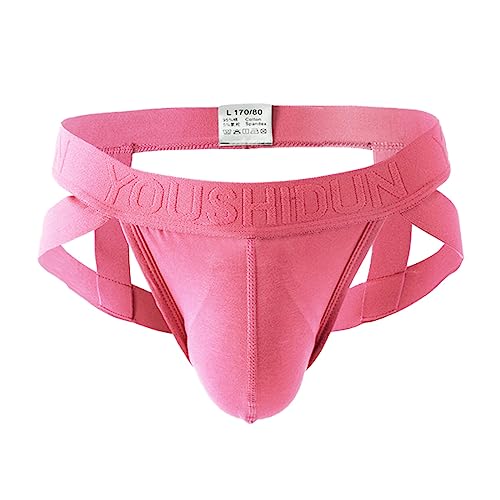 Generisch Ropa interior para hombre de moda de corte bajo con cadera abierta de poliéster, Rosa., XXL