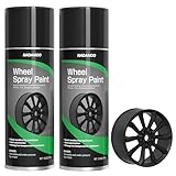 NADAMOO Aluminium Wheel Spray Paint, Aerosol Car Rim Paint for Recolor and Protection, Matte Black, 2 Can, 13 Oz Per Can