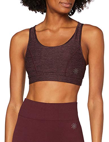 Marque Amazon - AURIQUE Low Impact Strappy - Soutien-Gorge De Sport - Femme, Rouge (Port Marl), M, Label:M