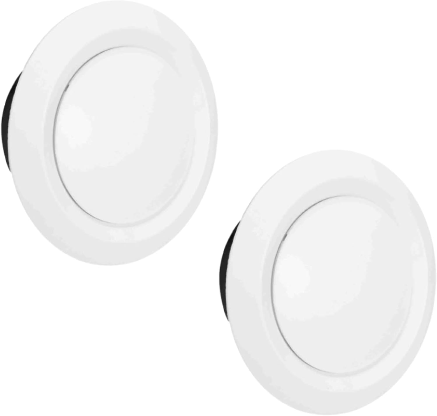 2PCS 4in Round Soffit Vents, White ABS Round Exhaust Air Vent Cover for Exhaust Fan, Inline Duct Fan, Dryer Vent, HVAC Ventilation, Attic & Home Venting (4in)