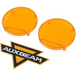 Auxbeam 7 Inch Dark Amber Light Covers, Round Protective Covers Plastic Polycarbonate Lens
