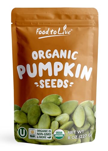 Food to Live Organic Sprouted Pumpkin Seeds with Himalayan Salt,