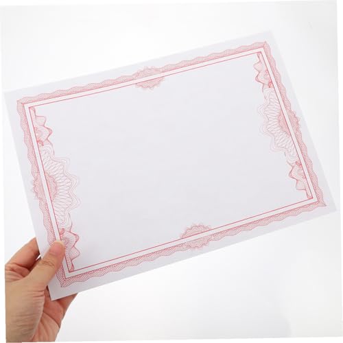 Papier à certificats vierges rouge 150g imprimable pour diplôme et bénévolat - 5