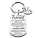 Gift for Best Friend Women Men Friendship Gift for Him Her Birthday Graduation Gifts for Friends Sentimental To My Friend Keychain Thank You Gifts Bestie Wedding Christmas