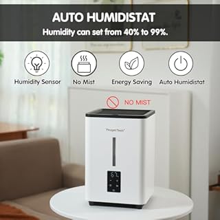 YougetTech Evaporative Humidifiers for Bedroom Large Room|1.55Gallons|20W evaporative cool mist humidifier|7 Speed | MAX Output 1000 ml/h | Auto Humid | Top Filling