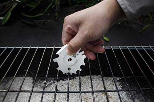 MSY BIGSUNNY Grillschaber aus Edelstahl, für Grillrost und Grillplatte (40,6 cm Schaber)