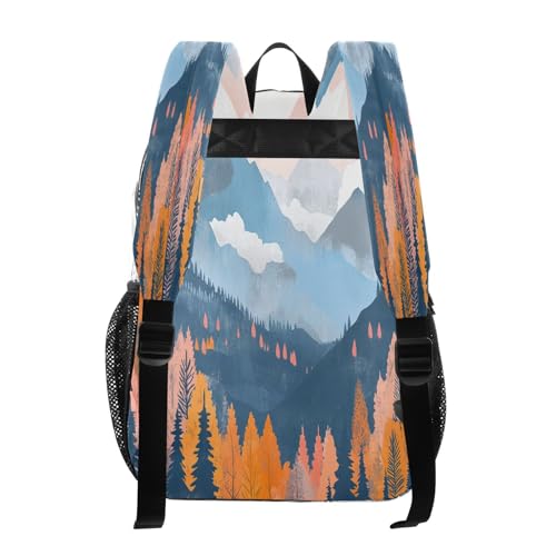 Colorful Mountains Clear Backpack - Stadium Approved Large 15.7-inch Waterproof Transparent Bag for Sports, Concerts, Work, Travel#5143