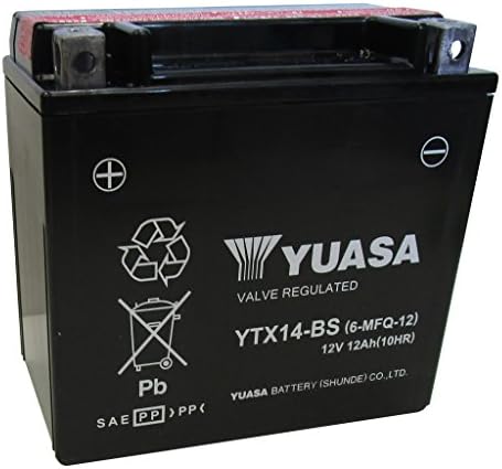Amazon | YUASA / YTX14-BS YTX14H-BS GTX14-BS FTX14-BS互換 バイク用バッテリー 14-BS