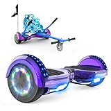 RCB Hoverboard 6.5' Auto-Equilibrio para Niños, de Auto-Equilibrio Hoverboards con Luces Led Integradas y Bluetooth, Hoverkart Go-Kart, Regalo para Niños y Adultos