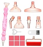 Hailivike 17PCS Pink Diamond Painting Pens, Upgraded Stainless Steel Tips Diamond Art Pens No Loosen