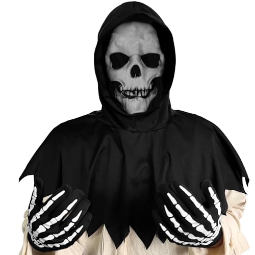 YEJINCUN Halloween Skeleton Costume Scary Skull Mask...
