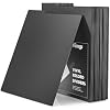 Facmogu 20PCS Vinyl Record Dividers, Upgrade Thicker 33 RPM Plastic Vinyl Record Separators, 12in Blank Writable DIY Record Dividers, Reusable LP Dividers for Vinyl DVD Record Albums Storage - Black