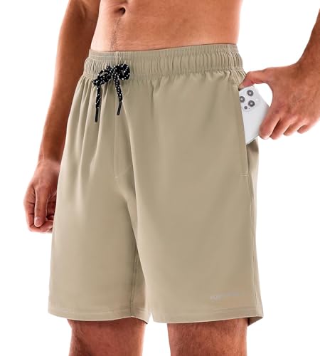 Image of HODOSPORTS Mens 7 inch Swim Trunks with Compression Liner S-6XL Quick Dry Swimming Shorts Zipper Pockets Swimsuits