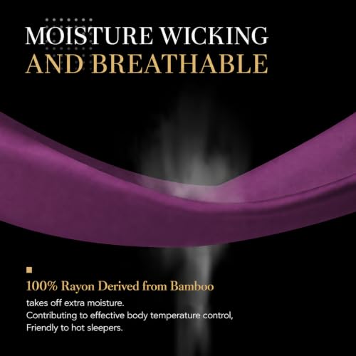 Image of Cooling Contour Cervical Pillowcase, Dark Purple, 24x14x5 /3.7 Inches,1 Pack
