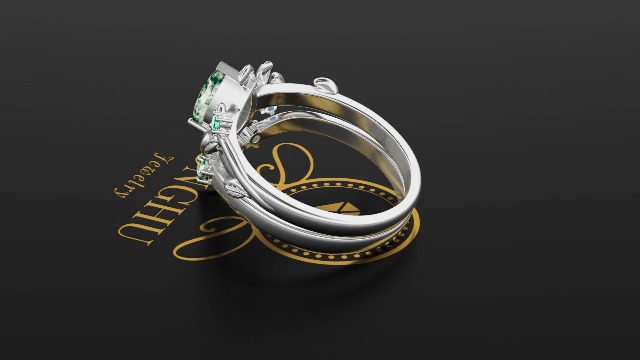 Amazon.com: DONGHU 1CT Natural Moss Agate Ring Set 925 Sterling