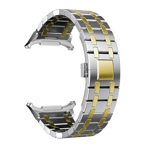 Bracelet maillons métal GUMMMY Samsung Watch 7 Ultra 47 mm noir argent