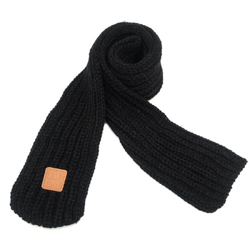 Kids Knit Scarf Winter Fashion Solid Color Toddler Baby Scarves Wrap Neck Warmer