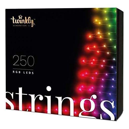 Lichterkette - TWINKLY – GENERATION II - SmartPhone, Alexa, Google Assistant & Musik kontrollierbar - 16,8 Millionen Farben - für Innen & Outdoor (3-Kanal 250 LEDs auf 20m Beleuchtungslänge)