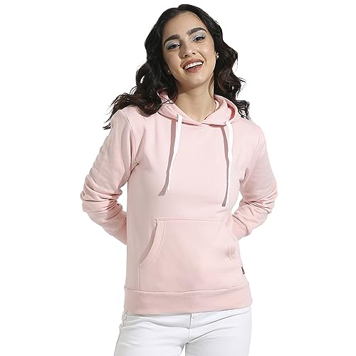 Image of PINACOLADA Women's Pullover Hoodie with Kangaroo Pockets for Casual Wear | Hooded Neck | Long Sleeve | Drawstring Closure | Cotton Sweatshirt Crafted with Comfort Fit for Everyday Wear