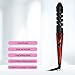 Automatic Curling Iron Ceramic Auto Hair Curler - Detangle Scald-Free Fast Heating One-Click Automatic Rechargeable Quick Styling Curling Iron Wand Automatic Curling for Hair Styling (Red)