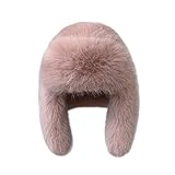 toque vison blanc Convient pour toutes les occasions : ce bonnet d'hiver avec cache-oreilles est un choix idéal pour les voyages de neige, offrant une excellente chaleur pour la tête et un ajustement parfait. C'est un accessoire essentiel pour vos voyages d'hiver, et peut également être offert comme cadeau de vacances ou d'anniversaire à vos amis et à votre famille. Il sera apprécié par tout le monde.