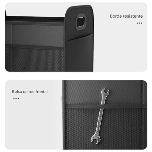 Organizador De Maletero De Coche - Plegable Organizadora para Maletero, Impermeable de 30L con Múltiples Compartimentos para Viajes, Excursiones, Desplazamientos, Aventuras y Salidas Familiar - imagen 7