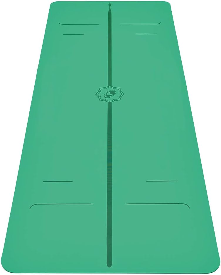 Evolve Yoga Mat – Free Yoga Bag Included - Patented Alignment System, Warrior-like Grip, Non-slip, Eco-friendly, Sweat-Resistant, Long, Wide, 4.2mm thick mat for comfort