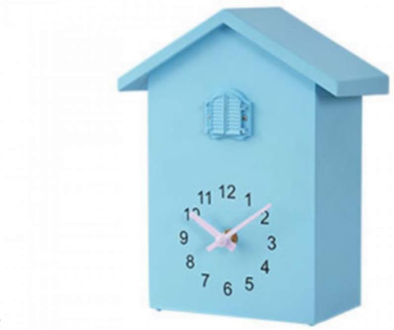 FBWSM Modern Cuckoo Clock, Bird Song Chime Inspired Design Wall Clock For Living Room Kids Bedroom Kitchen Office Home Décor Decoration, Blue
