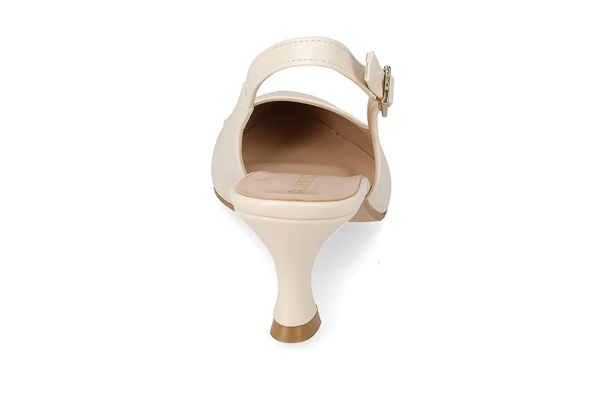 Valleverde 19040, Décolleté Slingback da Donna in Pelle con Cinturino Regolabile