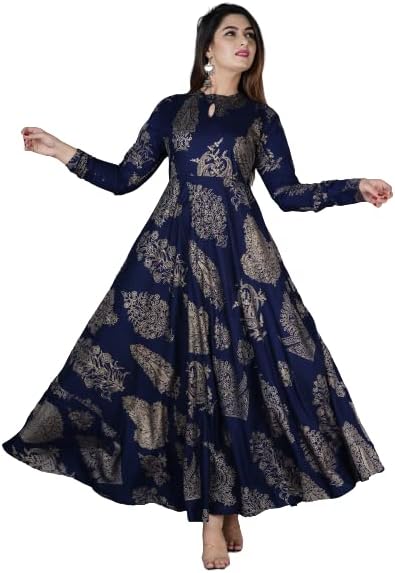 EFC Rayon Blue Women Kurta
