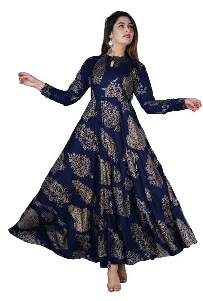 EFC Rayon Blue Women Kurta