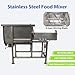 Banfluxion Stainless Steel Food Mixer, 3KW 100kg/220lbs Dry & Wet Industrial Mixing Machine, Horizontal Blender for Feed Pallet, Cereal, Feed Powder and Sauce, 220V