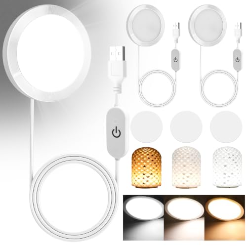 3PCS LED Lamp Kit 001-3D Printer LED Lamp Kit Touch Control 3 Colors Adjustable Dimmable 5V USB Powered Lighting 3000-64