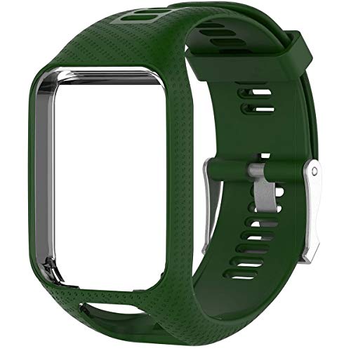 Shieranlee Watchband para TomTom Watch, Silicone Waterproof Breathable Correa de Repuesto de Silicona de para TomTom Runner 2/ Runner 3/ Spark/Golfer 2 Sports GPS Running Smartwatch