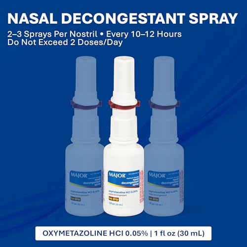 MAJOR Maximum Strength Nasal Decongestant Spray 0.05%, 1 Fl Oz, (1-Pack) - Image 4