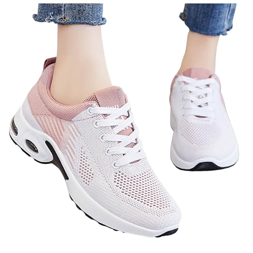 Basket Orthopedique Femme, Basket Chaussure Orthopedique Femme Sport - Chaussures Orthopédiques Femmes - Baskets Sneakers À Confort - Respirantes, Durables pour Sports Rose, 41