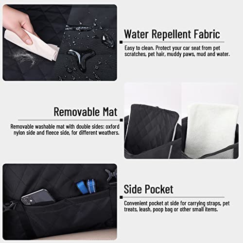 Staright Assento elevatório para cadeirinha de carro para cães com alças ajustáveis de esteira para