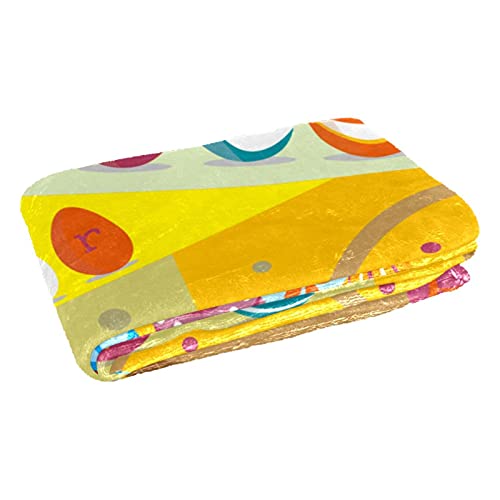 Couverture douce œufs de Pâques 150x100 cm pour lit et canapé - 3
